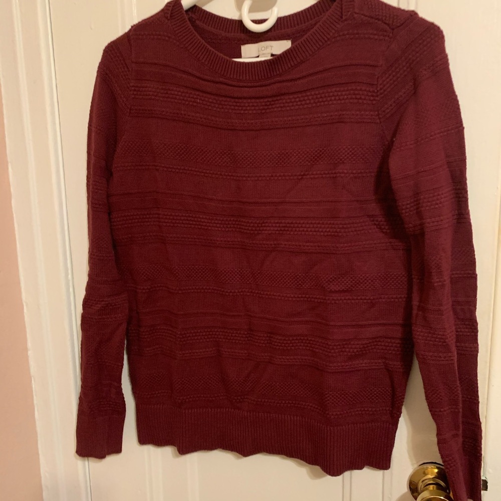 🌹Loft Burgundy Knitted Sweater